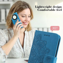 Oldalra nyíló tok Honor Magic5 Lite / Honor X9a telefonhoz - KÉK