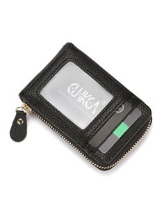 CUIKCA bankkártya, igazolvány tartó tárca RFID védelemmel - 12 x 7.5 x 2.5 cm - HF033 - FEKETE