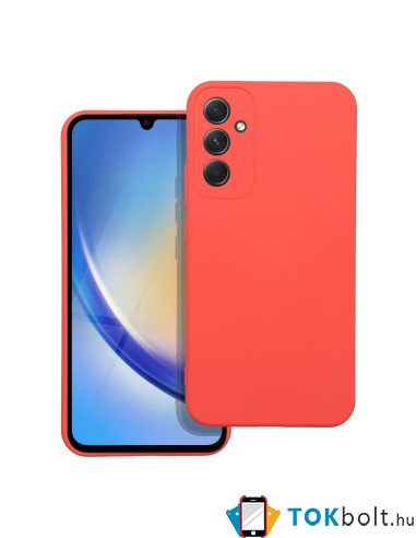 Rugalmas TPU tok Samsung Galaxy A34 5G készülékhez - PIROS
