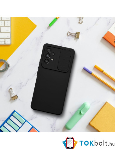SLIDE telefontok kameravédővel Samsung Galaxy A54 5G telefonhoz - FEKETE