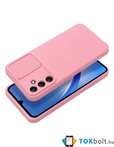 SLIDE telefontok kameravédővel Samsung Galaxy A54 5G telefonhoz - RÓZSASZÍN