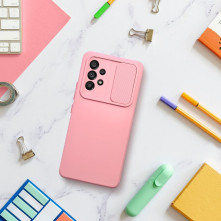 SLIDE telefontok kameravédővel Samsung Galaxy A54 5G telefonhoz - RÓZSASZÍN