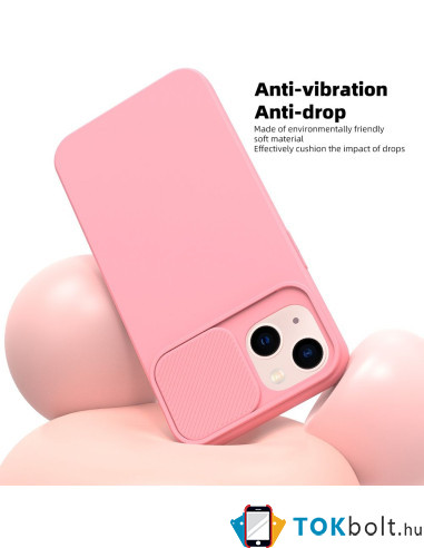 SLIDE telefontok kameravédővel Samsung Galaxy A54 5G telefonhoz - RÓZSASZÍN