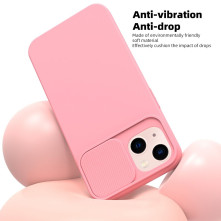 SLIDE telefontok kameravédővel Samsung Galaxy A54 5G telefonhoz - RÓZSASZÍN