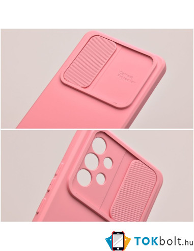SLIDE telefontok kameravédővel Samsung Galaxy A54 5G telefonhoz - RÓZSASZÍN
