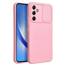 SLIDE telefontok kameravédővel Samsung Galaxy A54 5G telefonhoz - RÓZSASZÍN
