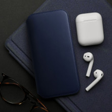 DUAL POCKET oldalra nyíló tok Samsung Galaxy A54 5G telefonhoz - KÉK