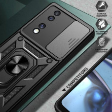 Kemény műanyag és rugalmas TPU hibrid tok Honor 70 telefonhoz - PIROS
