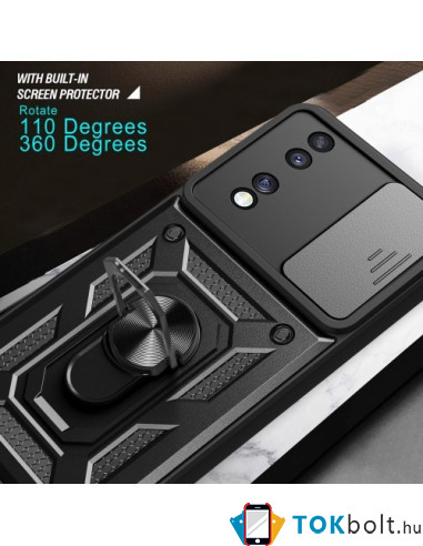 Kemény műanyag és rugalmas TPU hibrid tok Honor 70 telefonhoz - PIROS