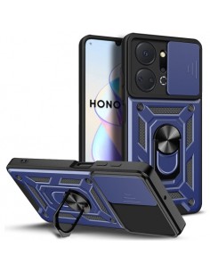Kemény műanyag és rugalmas TPU hibrid tok Honor X7a telefonhoz - KÉK