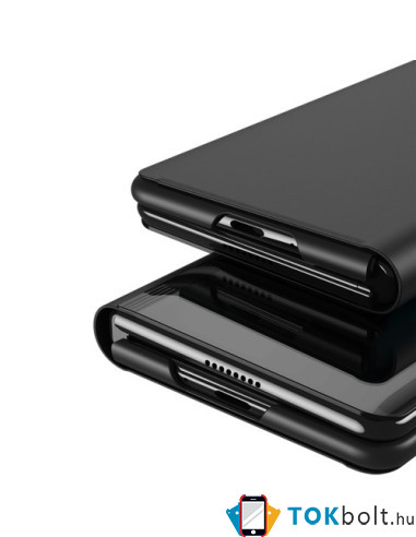 Flip telefontok átlátszó előlappal Samsung Galaxy Z Fold5 készülékhez - FEKETE