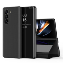 Flip telefontok átlátszó előlappal Samsung Galaxy Z Fold5 készülékhez - FEKETE