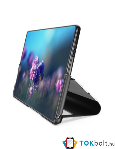 Flip telefontok átlátszó előlappal Samsung Galaxy Z Fold5 készülékhez - FEKETE