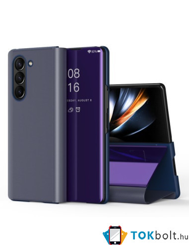 Flip telefontok átlátszó előlappal Samsung Galaxy Z Fold5 készülékhez - LILA