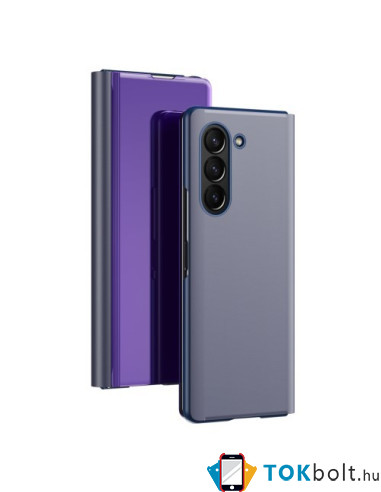 Flip telefontok átlátszó előlappal Samsung Galaxy Z Fold5 készülékhez - LILA