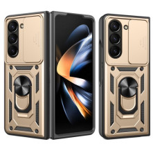 Kemény műanyag és rugalmas TPU hibrid tok Samsung Galaxy Z Fold5 telefonhoz - ARANY