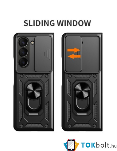 Kemény műanyag és rugalmas TPU hibrid tok Samsung Galaxy Z Fold5 telefonhoz - ARANY