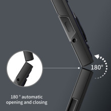 Kemény műanyag és rugalmas TPU hibrid tok Samsung Galaxy Z Flip5 telefonhoz - KÉK