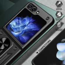 Kemény műanyag és rugalmas TPU hibrid tok Samsung Galaxy Z Flip5 telefonhoz - KÉK