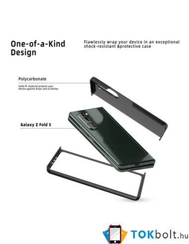 Műanyag hátlap tok Samsung Galaxy Z Fold5 készülékhez - ZÖLD