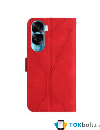 Oldalra nyíló tok Honor 90 Lite telefonhoz - PIROS