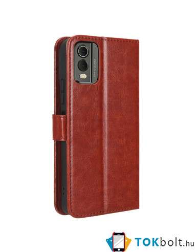 Oldalra nyíló tok Nokia C32 telefonhoz - BARNA
