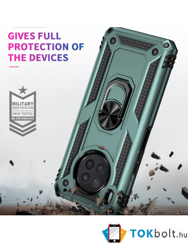 Kemény műanyag és rugalmas TPU hibrid tok Huawei nova 8i / Honor 50 Lite telefonhoz - ARANY