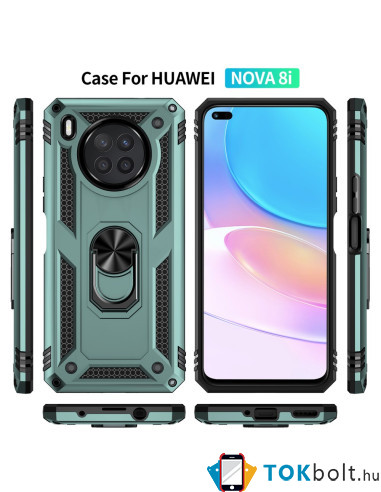 Kemény műanyag és rugalmas TPU hibrid tok Huawei nova 8i / Honor 50 Lite telefonhoz - ARANY