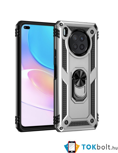 Kemény műanyag és rugalmas TPU hibrid tok Huawei nova 8i / Honor 50 Lite telefonhoz - EZÜST