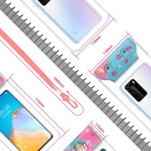 Vízálló mobiltelefon tartó max 7.2 hüvelykes (17.5 x 11 cm) készülékekhez - DINOSZAURUSZ
