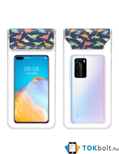 Vízálló mobiltelefon tartó max 7.2 hüvelykes (17.5 x 11 cm) készülékekhez - DINOSZAURUSZ