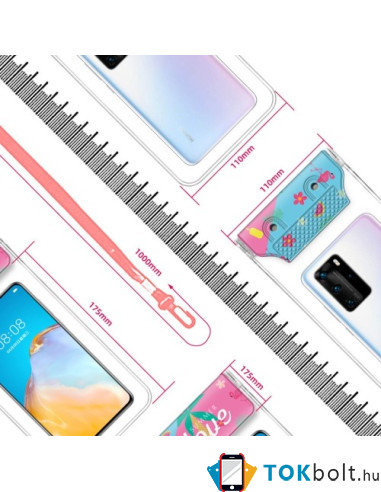 Vízálló mobiltelefon tartó max 7.2 hüvelykes (17.5 x 11 cm) készülékekhez - DÍNÓK