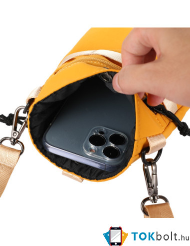 Vállra akasztható táska crossbody - Méret: 20 x 15 cm - SÁRGA