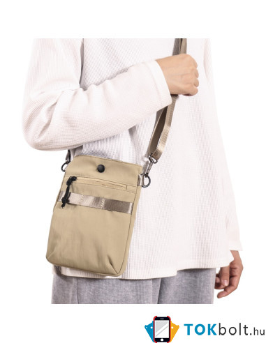 Vállra akasztható táska crossbody - Méret: 20 x 15 cm - SZÜRKE