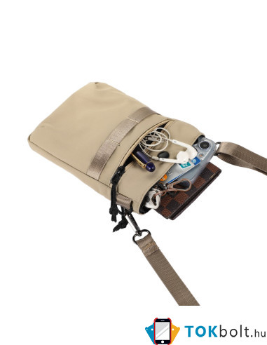 Vállra akasztható táska crossbody - Méret: 20 x 15 cm - SZÜRKE