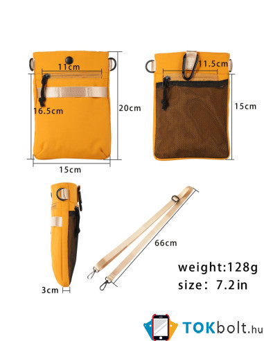 Vállra akasztható táska crossbody - Méret: 20 x 15 cm - KÉK