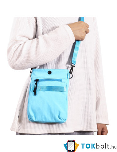 Vállra akasztható táska crossbody - Méret: 20 x 15 cm - KÉK