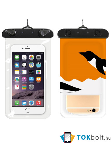 Vízálló mobiltelefon tartó max 7.2 hüvelykes (19 x 10.5 cm) készülékekhez - PINGVINEK