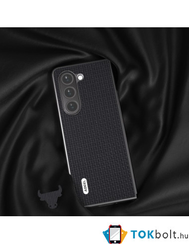 ABEEL műanyag hátlap tok Samsung Galaxy Z Fold5 készülékhez - FEKETE