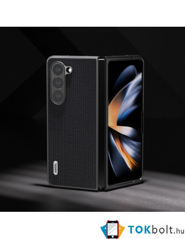 ABEEL műanyag hátlap tok Samsung Galaxy Z Fold5 készülékhez - FEKETE