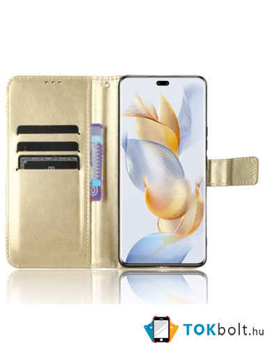 Oldalra nyíló tok Honor 90 telefonhoz - ARANY