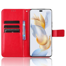 Oldalra nyíló tok Honor 90 telefonhoz - PIROS