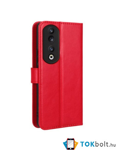 Oldalra nyíló tok Honor 90 telefonhoz - PIROS