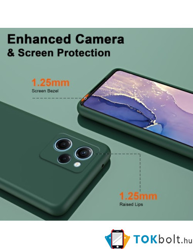 Rugalmas TPU tok Xiaomi Redmi Note 12 Pro / Poco X5 Pro készülékhez - ZÖLD