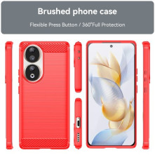 Honor 90 karbon mintás tok - PIROS