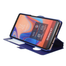 Két ablakos tok Samsung Galaxy A7 (2018) telefonhoz - KÉK