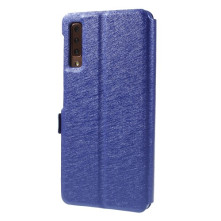 Két ablakos tok Samsung Galaxy A7 (2018) telefonhoz - KÉK