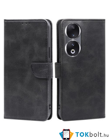 Oldalra nyíló tok Honor 90 telefonhoz - FEKETE