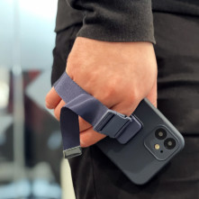 Rugalmas zselés TPU tok katpánttal Samsung Galaxy A52s 5G / A52 5G / A52 4G készülékhez - FEKETE