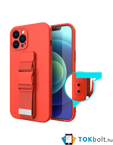 Rugalmas zselés TPU tok katpánttal Samsung Galaxy A52s 5G / A52 5G / A52 4G készülékhez - FEKETE
